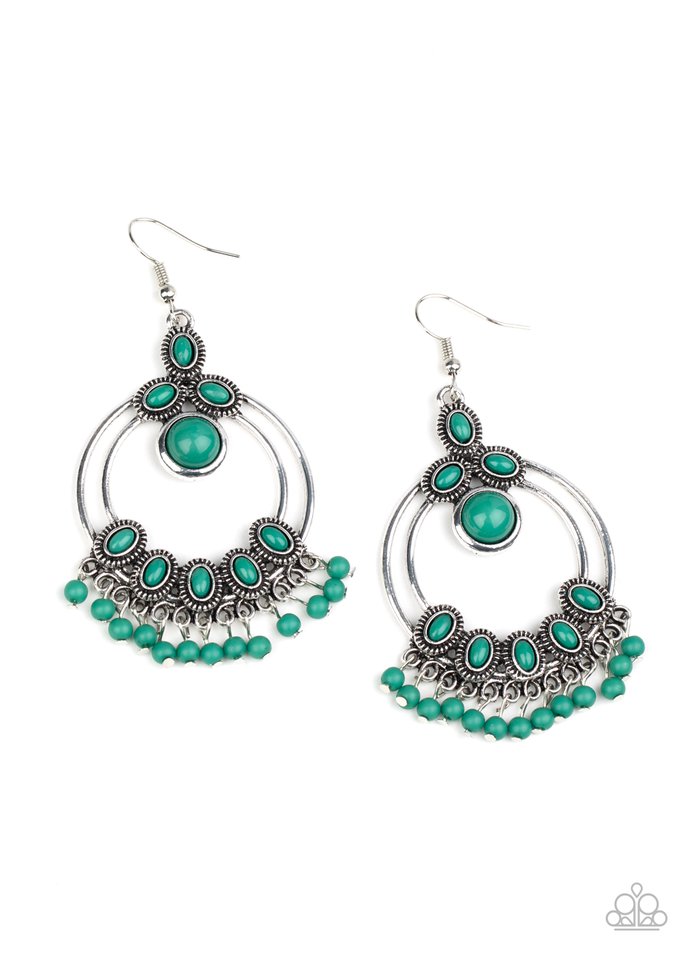 Paparazzi Earrings - Palm Breeze - Green