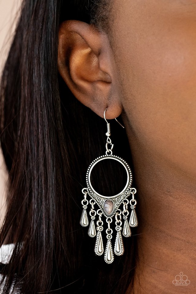 Paparazzi Earrings - Ranger Rhythm - Silver