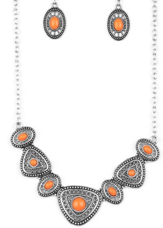 Paparazzi Necklaces - Totally Terra-torial - Orange
