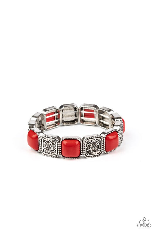 Paparazzi Bracelets - Trendy Tease - Red