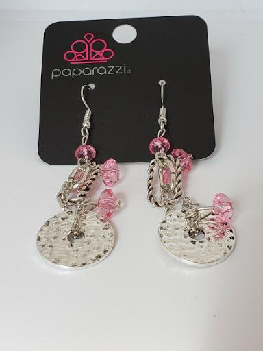 Paparazzi Earrings - Seaside Catch - Pink