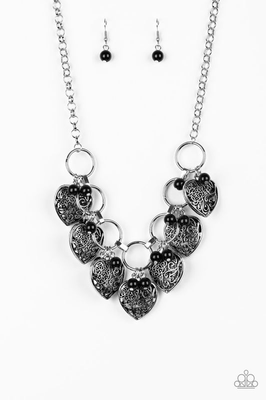 Paparazzi Necklaces - Very Valentine - Black
