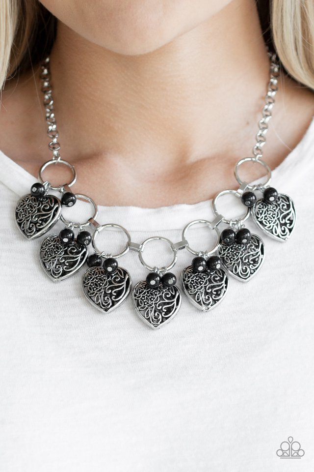 Paparazzi Necklaces - Very Valentine - Black