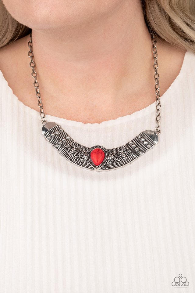 Paparazzi Necklaces - Very Venturous - Red