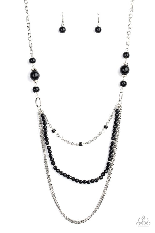 Paparazzi Necklaces - Very Vintage - Black