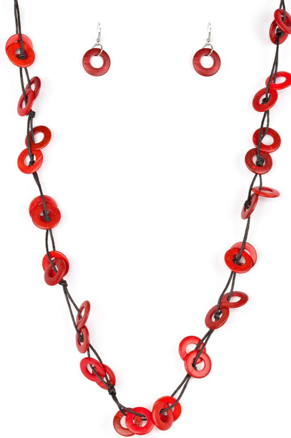 Paparazzi Necklaces - Waikiki Winds - Red