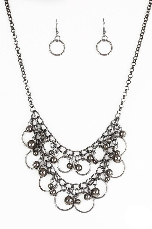 Paparazzi Necklaces - Warning Bells - Black