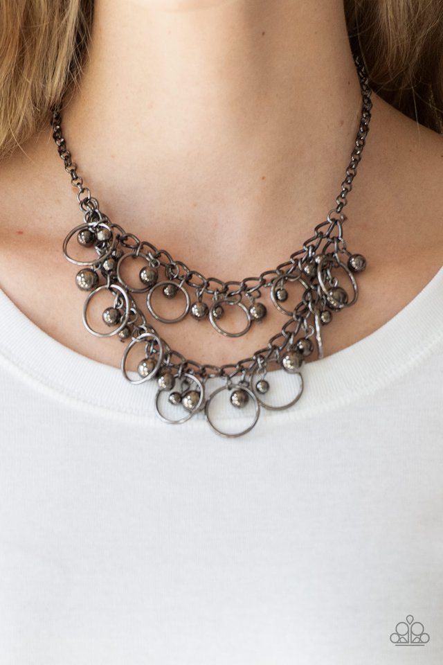Paparazzi Necklaces - Warning Bells - Black